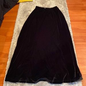 Vintage velvet black  A line skirt